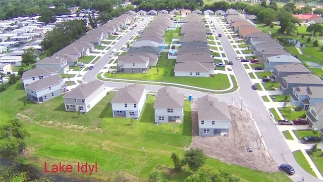 drone / aerial view with a residential view