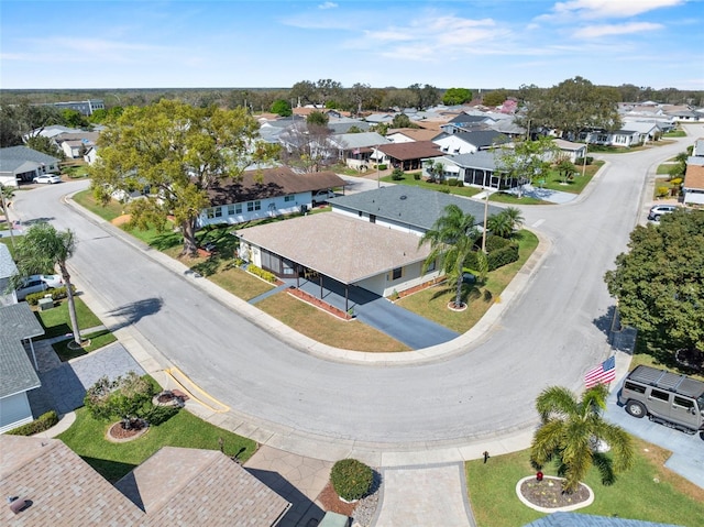 birds eye view of property featuring a residential view