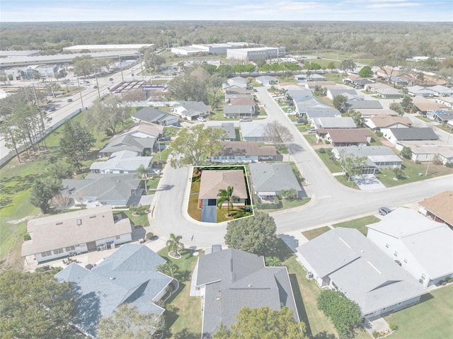 bird's eye view with a residential view