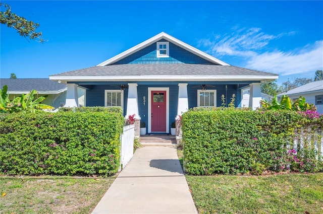 bungalow-style home featuring covered porch