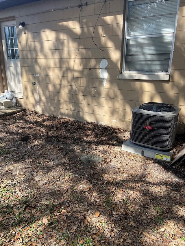 exterior details with central air condition unit