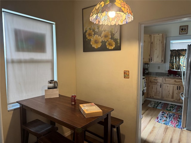 dining room featuring light wood-style floors