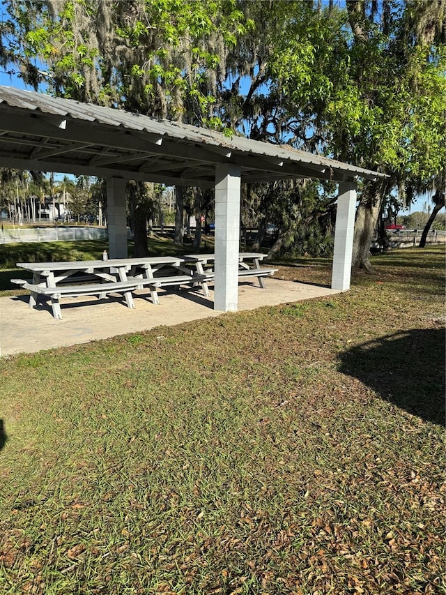 view of home's community featuring a gazebo and a lawn