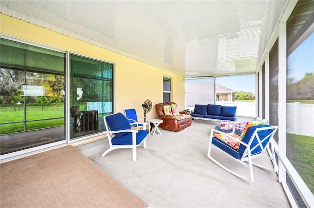 view of sunroom / solarium