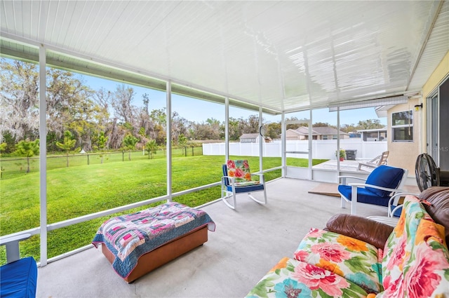 view of sunroom / solarium