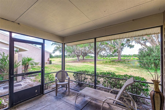 view of sunroom