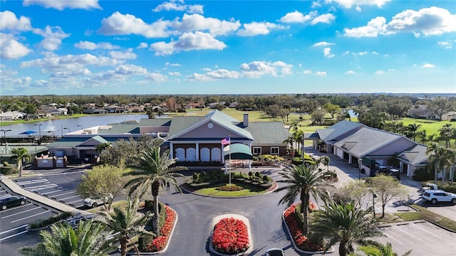 7156 Melrose Pl, Bradenton, FL 34203 - aerial perspective of suburban area with a nearby body of water