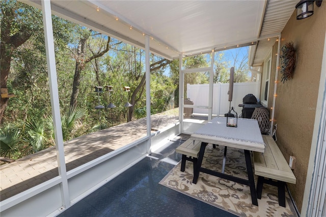 view of sunroom / solarium