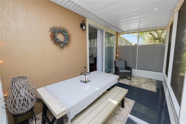 view of sunroom / solarium