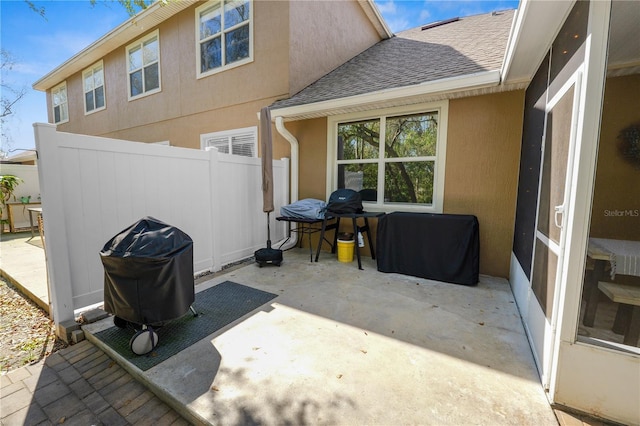 view of patio / terrace with fence