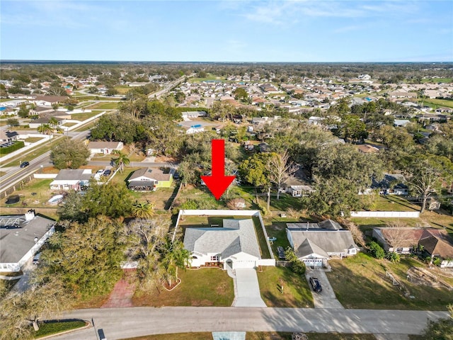 birds eye view of property featuring a residential view