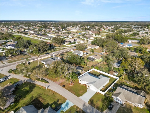 aerial view with a residential view