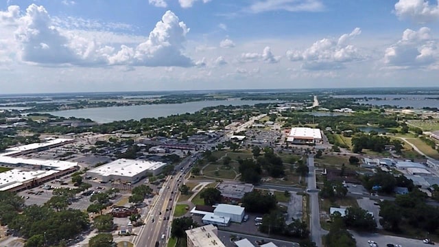 bird's eye view with a view of city and a water view