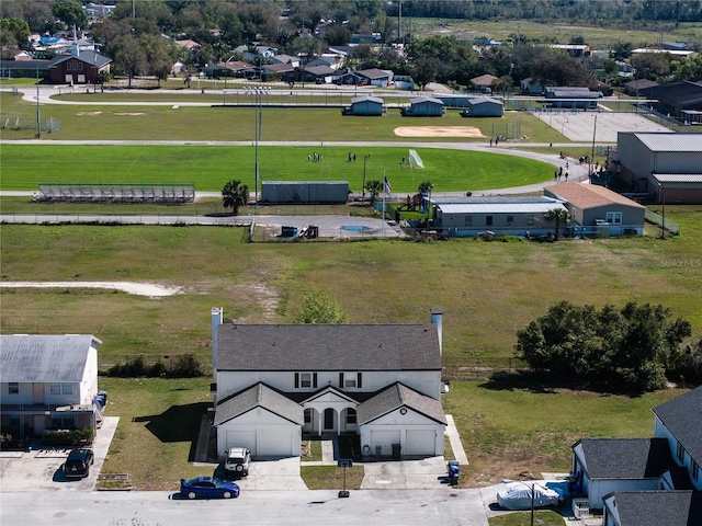 aerial view with a residential view