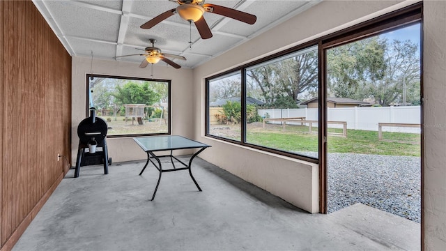 view of sunroom / solarium