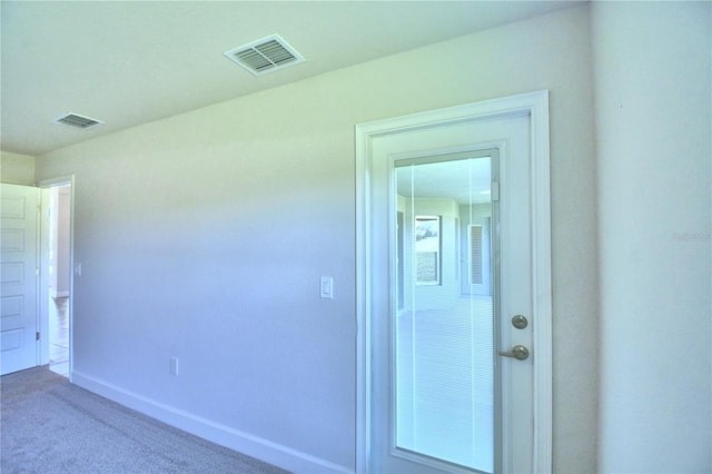 interior space featuring visible vents and baseboards