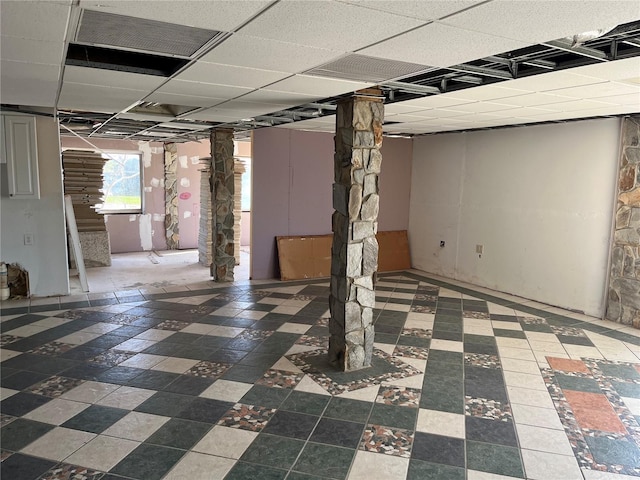 330 Callitris Ave, Polk City, FL 33868 - basement featuring visible vents and a paneled ceiling