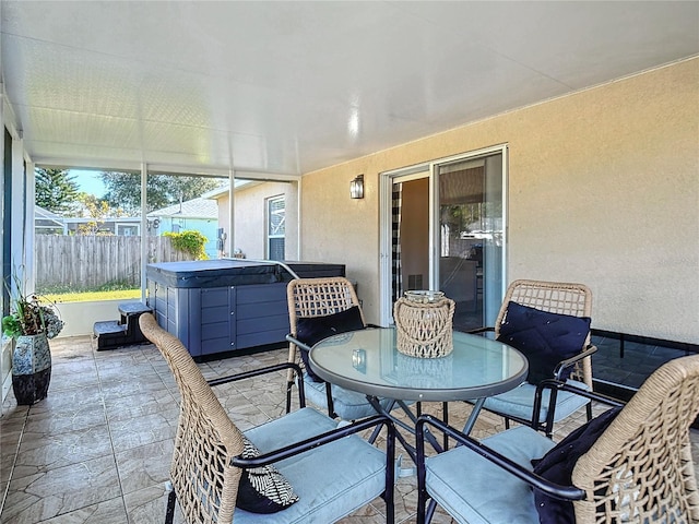 view of sunroom