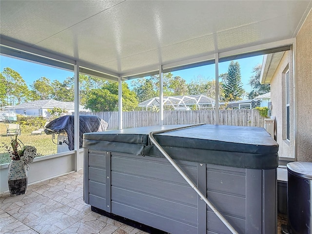 view of sunroom