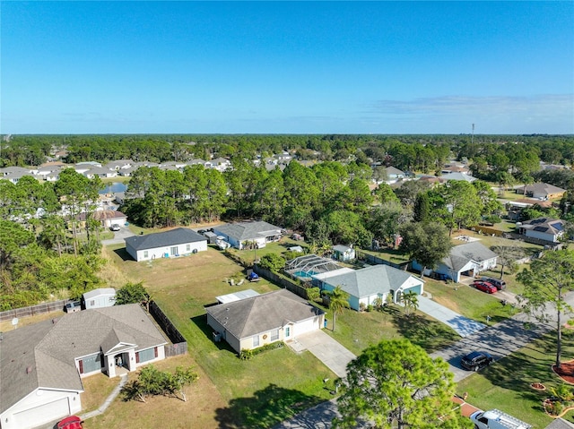 bird's eye view featuring a residential view