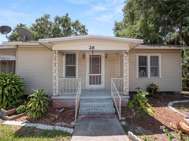 view of front of house with covered porch