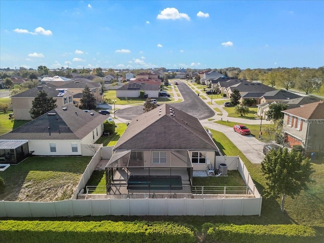 aerial view featuring a residential view