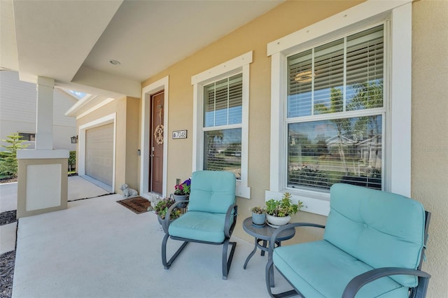 view of patio with a porch