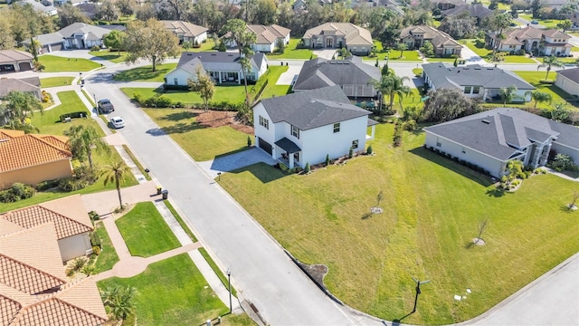 bird's eye view with a residential view