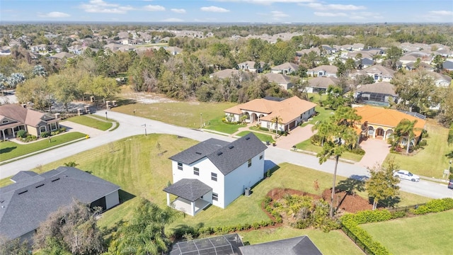 drone / aerial view with a residential view