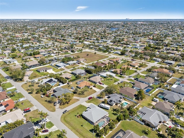 aerial view with a residential view