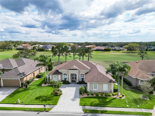 bird's eye view with a residential view