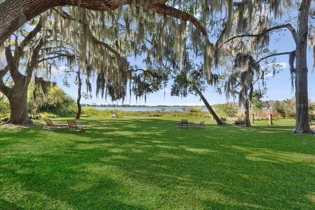 view of home's community featuring a lawn