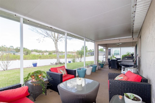 view of sunroom / solarium