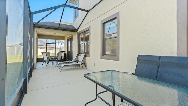 view of sunroom