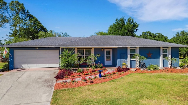 4643 1st St NW, Lakeland, FL 33810 - single story home with an attached garage, driveway, and a front lawn