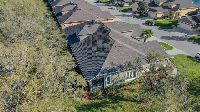 aerial view with a residential view