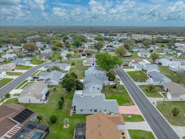 aerial view featuring a residential view