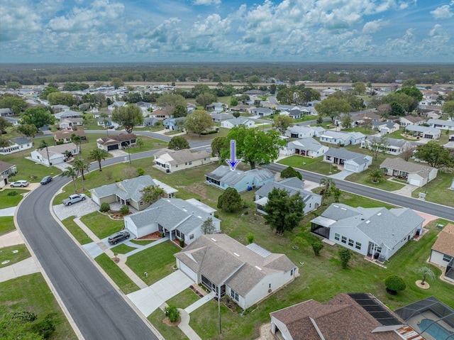 birds eye view of property featuring a residential view