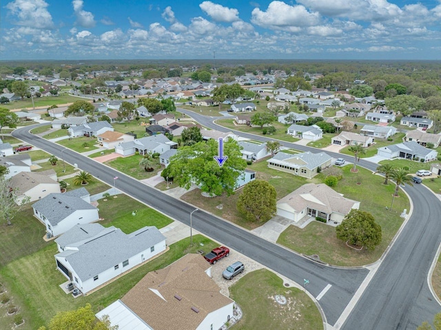 aerial view featuring a residential view