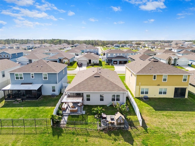 bird's eye view featuring a residential view