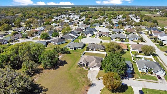 aerial view with a residential view