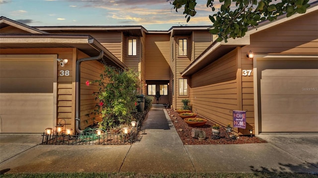 view of front of home with an attached garage