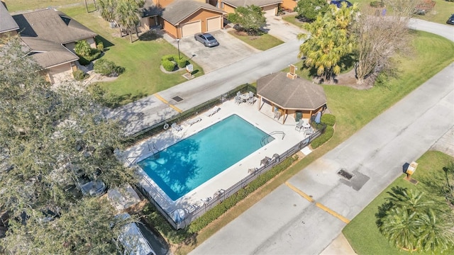 drone / aerial view featuring a residential view