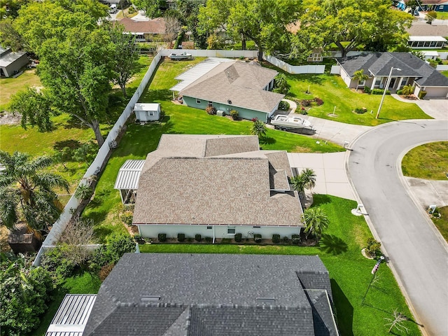 bird's eye view featuring a residential view