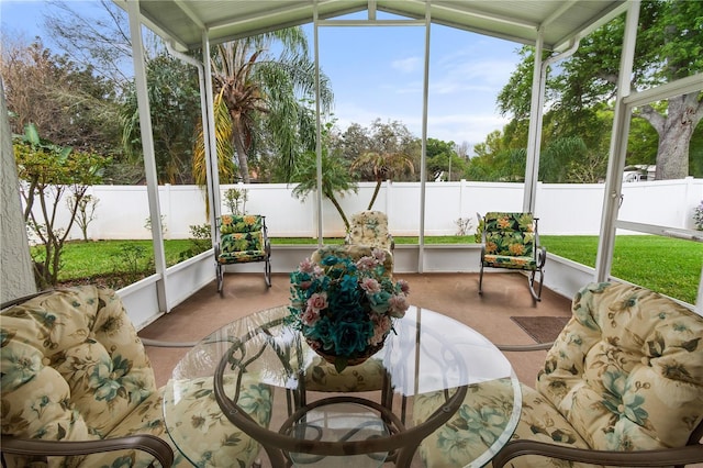 view of sunroom / solarium