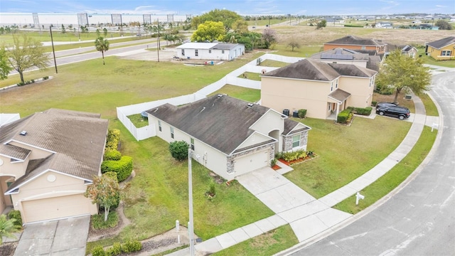 bird's eye view with a residential view