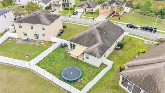 aerial view featuring a residential view