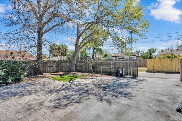 view of patio featuring fence private yard