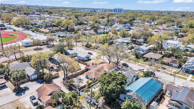 drone / aerial view with a residential view