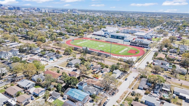 aerial view with a residential view